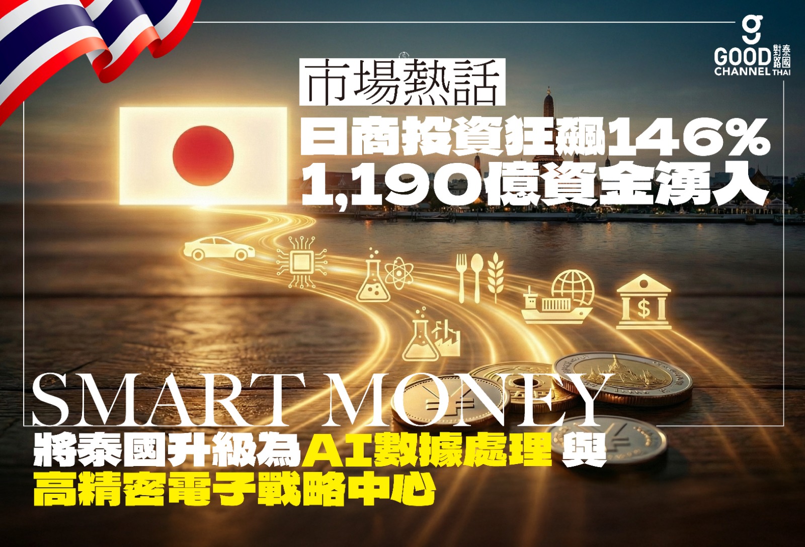 日商投資狂飆146%,1190億資金湧入!Smart Money 將泰國升級為AI數據處理與高精密電子戰略中心!